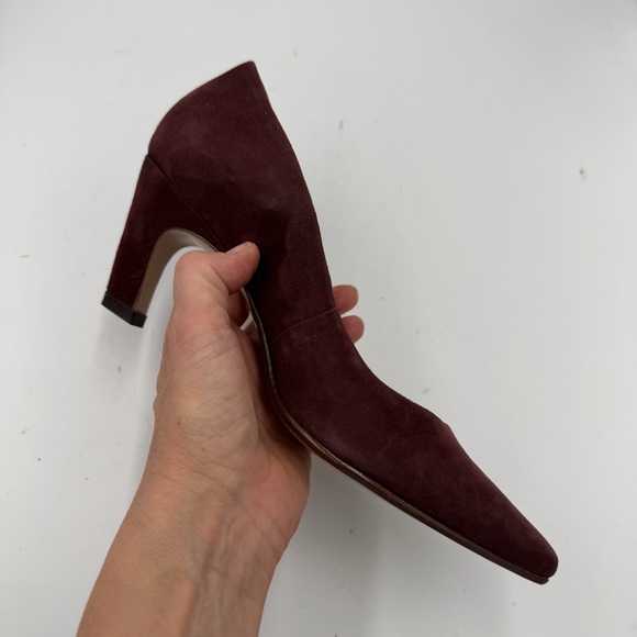 NEW Everlane Mahogany Brown Suede The Banana Pump Heel in Size 7 - Picture 9 of 13
